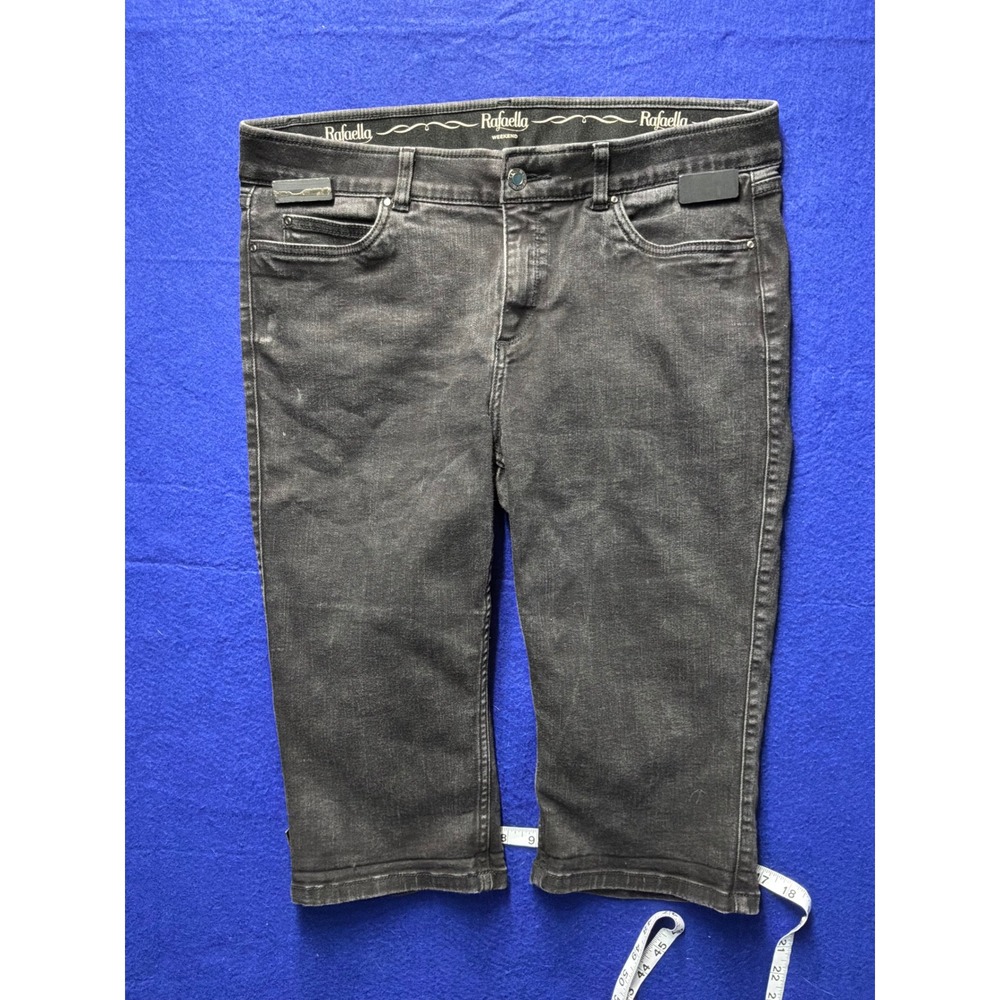 Casual Womens Rafaella Weekend Capri Jeans 14 Black